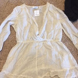 Lightweight stripped romper